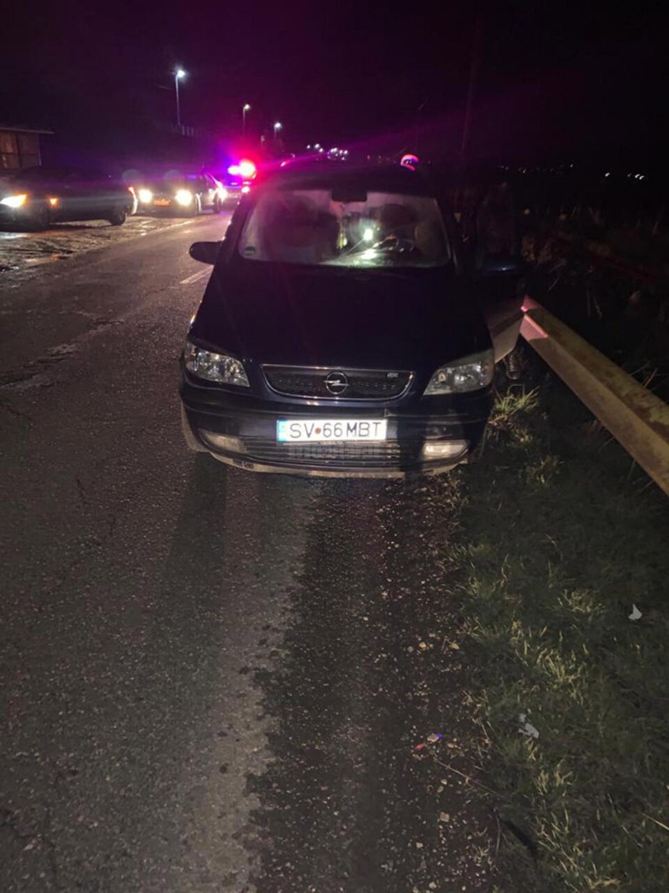 Mașina condusă de șoferul băut