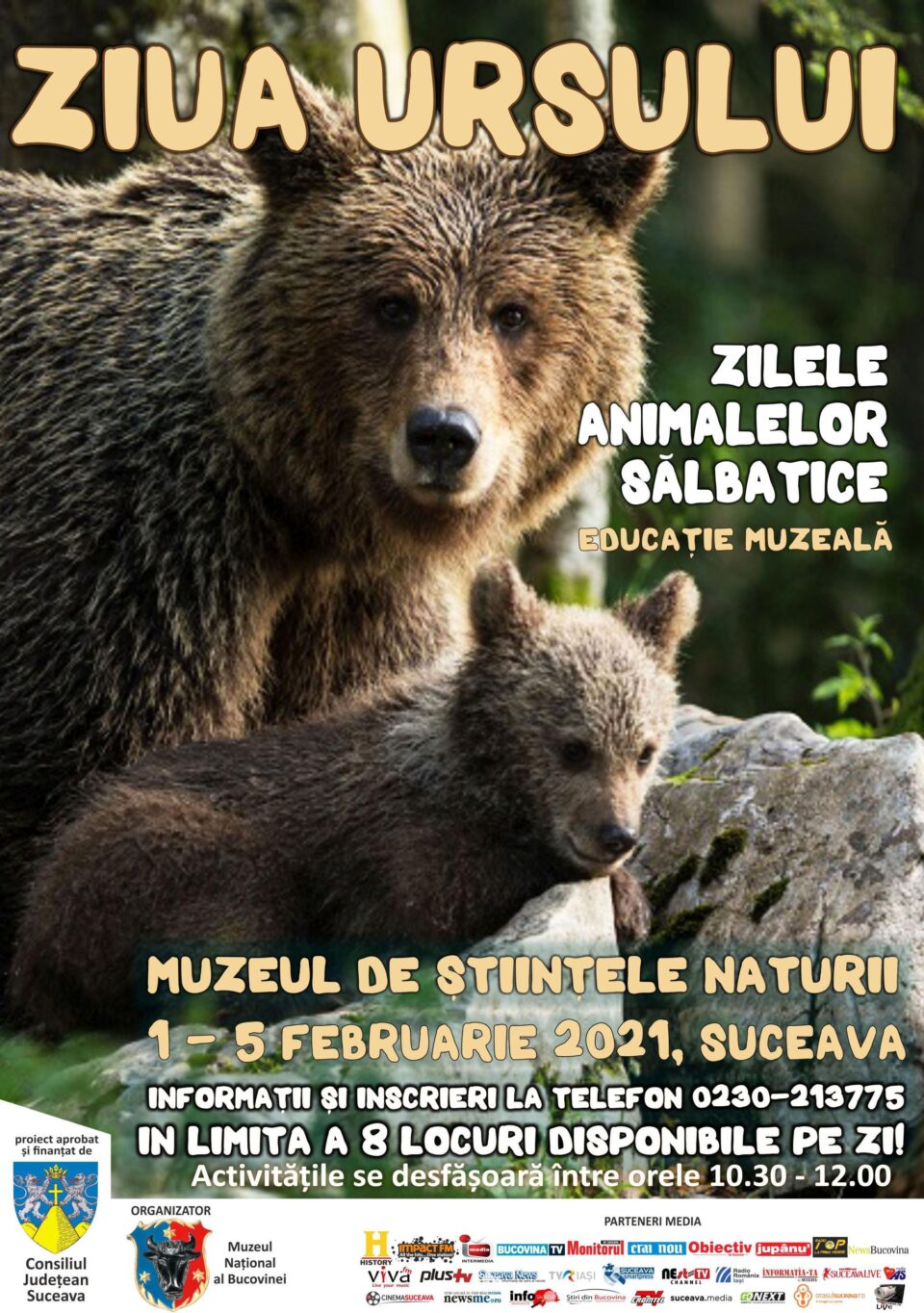 Proiectul educațional „Ziua Ursului”, la Muzeul de Științele Naturii