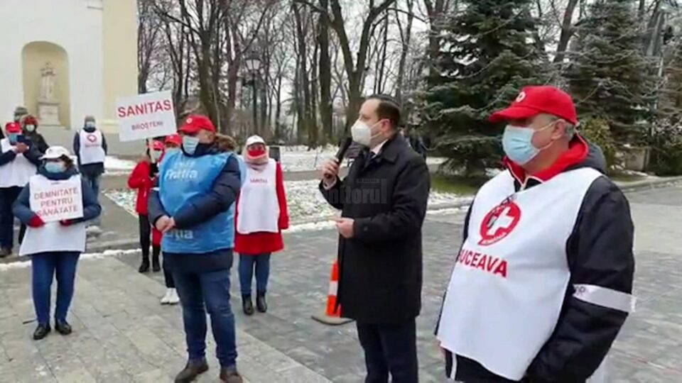 Prefectul la protestul SANITAS