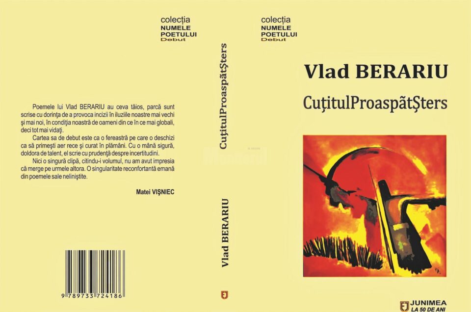 Lansarea volumului de debut „CuțitulProaspătȘters” de Vlad Berariu, vineri, la Auditorium „Joseph Schmidt” Lansarea volumului de debut „CuțitulProaspătȘters” de Vlad Berariu, vineri, la Auditorium „Joseph Schmidt”