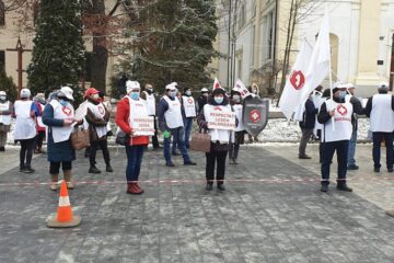 Protestul sindicaliștilor SANITAS