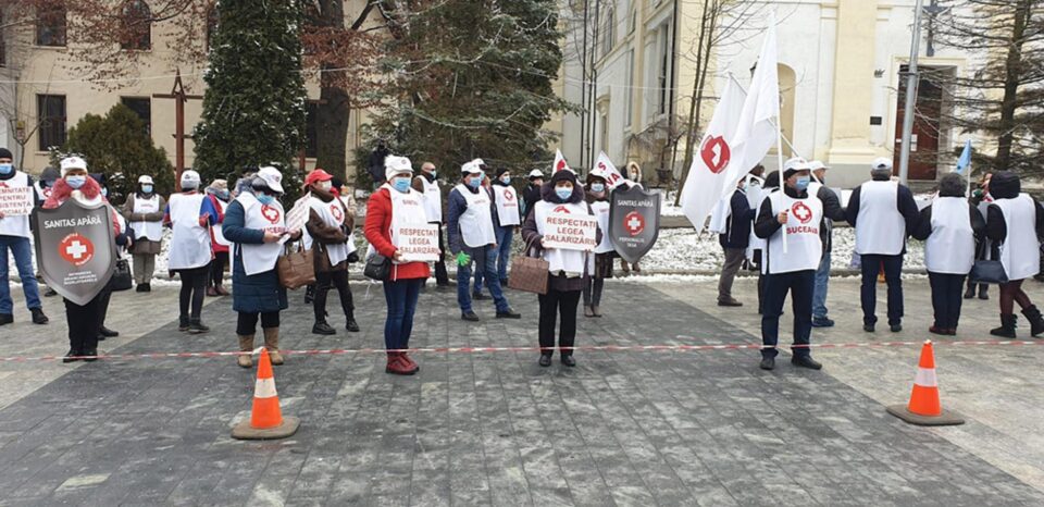 Protestul sindicaliștilor SANITAS