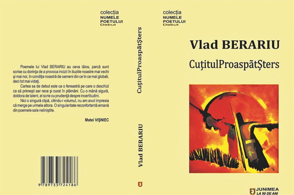 Lansarea volumului de debut „CuțitulProaspătȘters” de Vlad Berariu, vineri, la Auditorium „Joseph Schmidt” Lansarea volumului de debut „CuțitulProaspătȘters” de Vlad Berariu, vineri, la Auditorium „Joseph Schmidt”