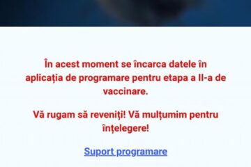 Blocare platformă programare vaccin