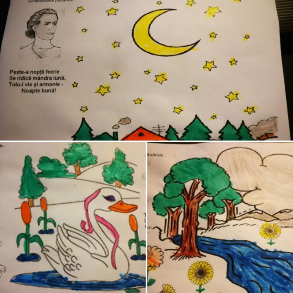 „Dor de Eminescu”, proiect online la Școala Gimnazială Nr. 4 Suceava