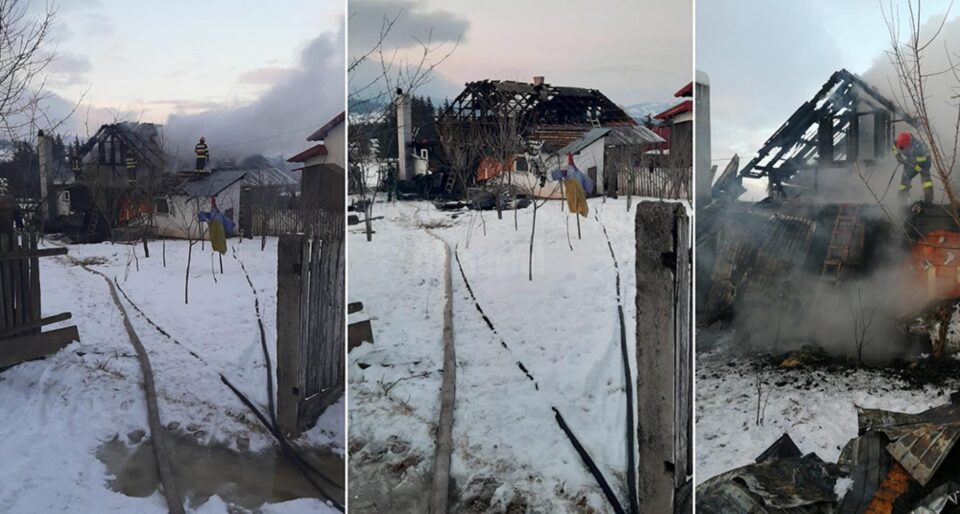 Case salvate de pompieri după două incendii în gospodării