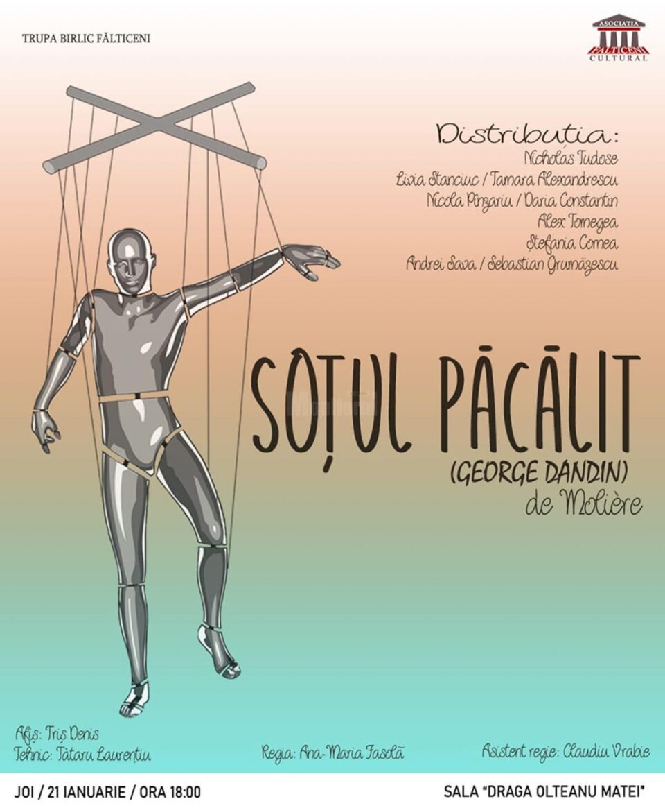 „Soțul păcălit sau George Dandin”, joi, la Fălticeni