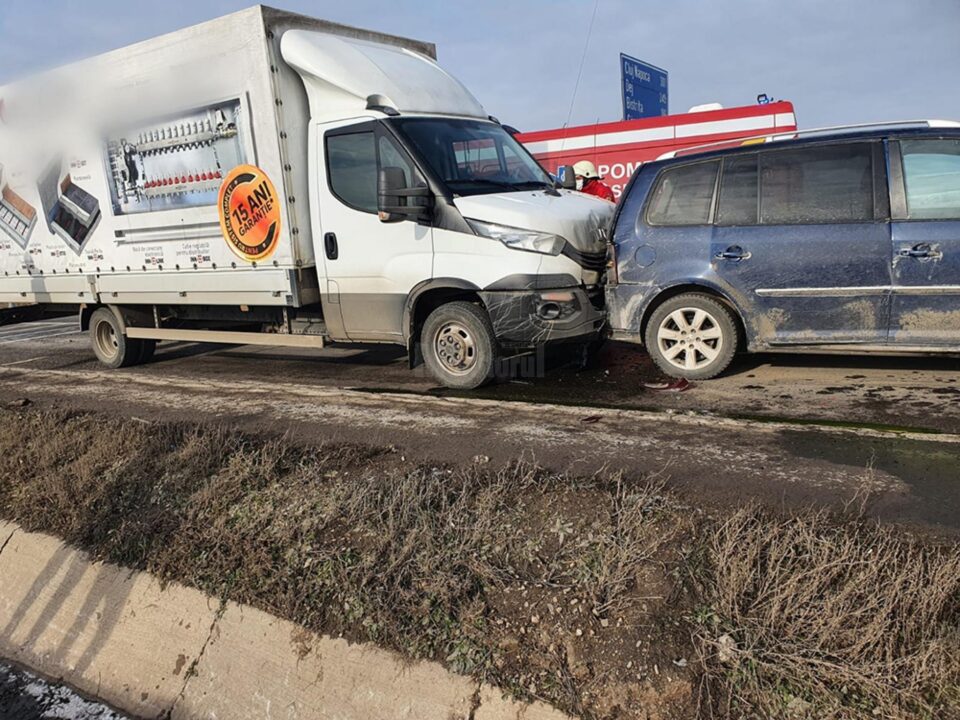 Tamponare fata spate in evenimentul rutier de dupa Zidul Mortii