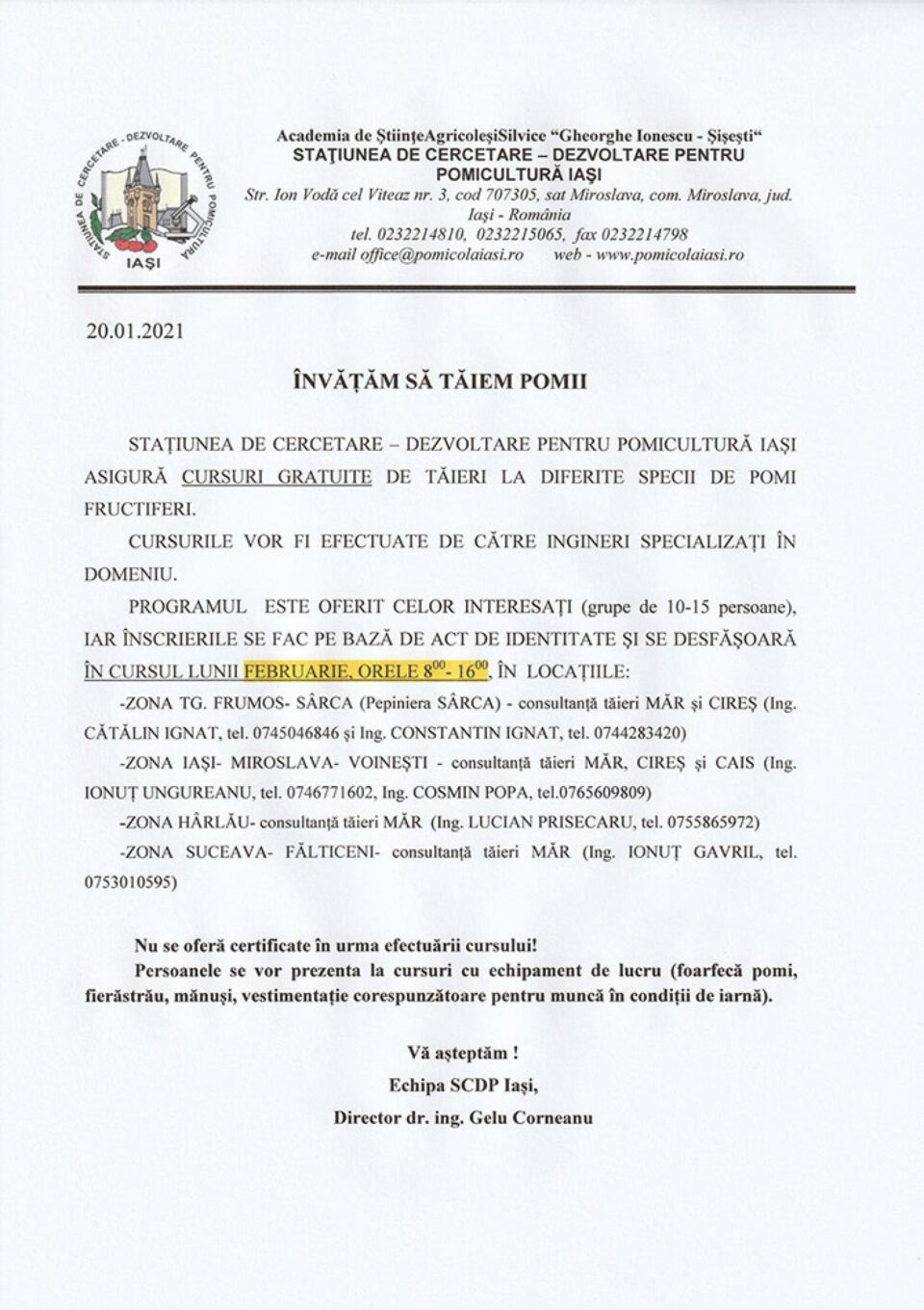 Cursuri gratuite pentru cei care vor să învețe cum trebuie realizate în mod corect tăierile la pomi Cursuri gratuite pentru cei care vor să învețe cum trebuie realizate în mod corect tăierile la pomi