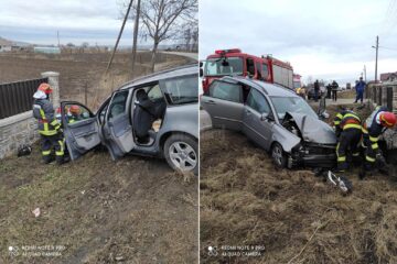 A ajuns cu mașina în gard, într-o succesiune de curbe