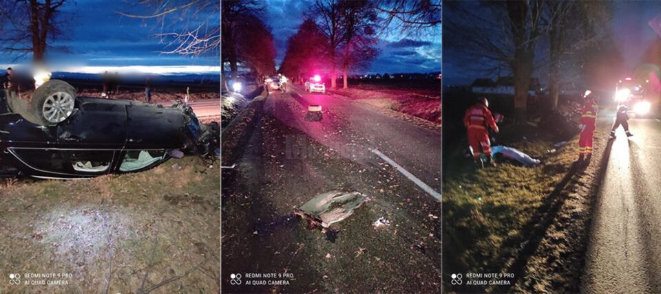 Bărbat mort, după ce autoturismul pe care îl conducea s-a izbit într-un copac