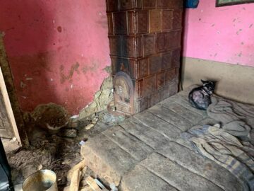 O femeie trăia alături de 14 câini și 3 pisici, plus cadavre de animale, într-o locuință total insalubră