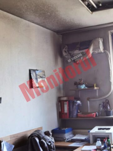 Imagini apocaliptice din interiorul Prefecturii Suceava după incendiul de sâmbătă