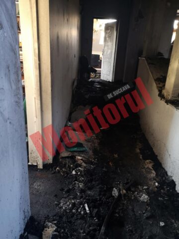 Imagini apocaliptice din interiorul Prefecturii Suceava după incendiul de sâmbătă