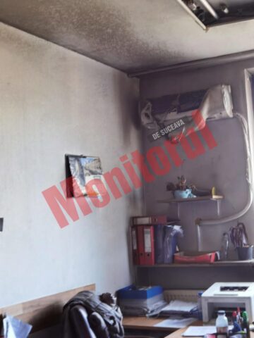 Imagini apocaliptice din interiorul Prefecturii Suceava după incendiul de sâmbătă