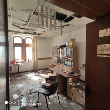 Imagini din interiorul Prefecturii Suceava după incendiu
