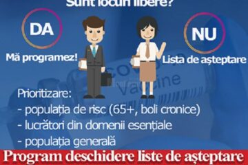 Lista de așteptare pentru vaccinarea populației generale în județul Suceava se deschide la ora 13.00