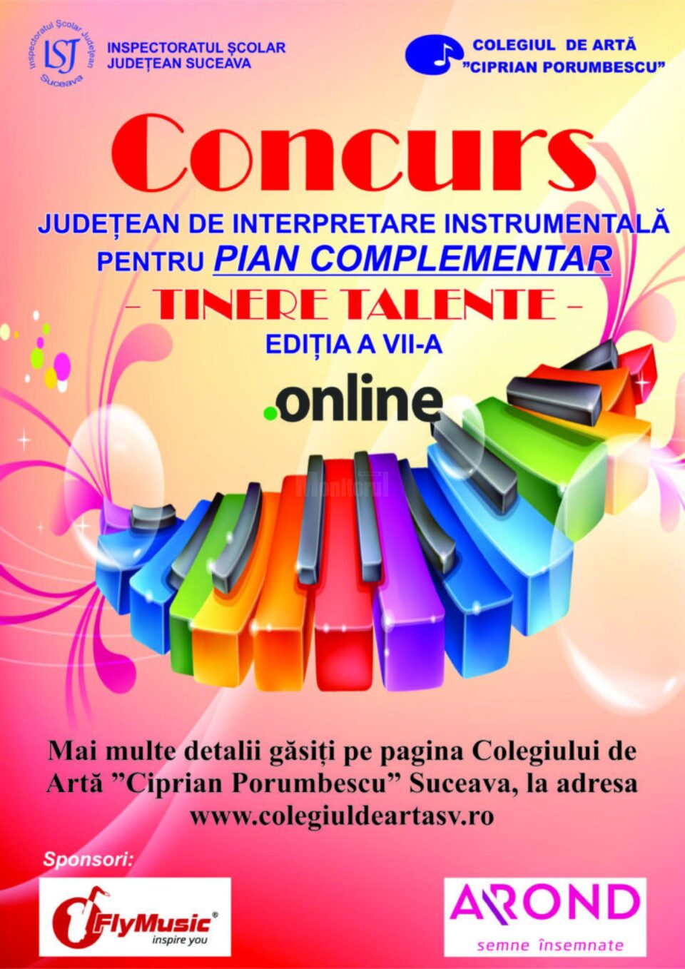Concursul de interpretare instrumentală pentru pian complementar „Tinere Talente”, ediția a VII-a, online