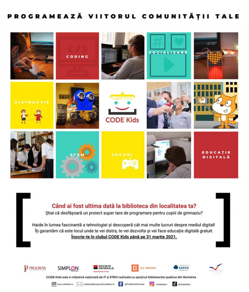 Vizual înscrieri Code Kids
