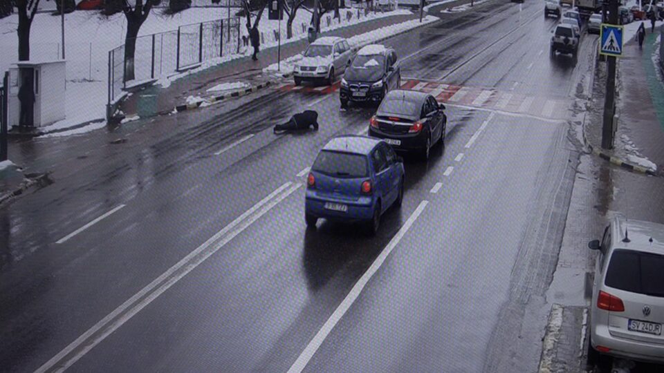 Accidentul petrecut miercuri pe trecerea de pietoni din fața Spitalului Județean