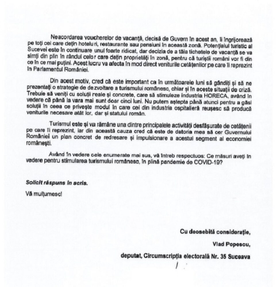 Vlad Popescu: Guvernul Cîțu este nepăsător față de cetățeni și nu are soluții pentru economia românească