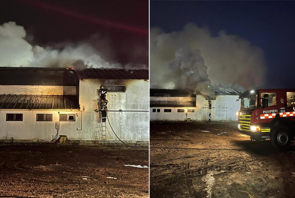 Incendiu puternic la o saună din Șcheia. O benzinărie și un atelier auto au fost în pericol