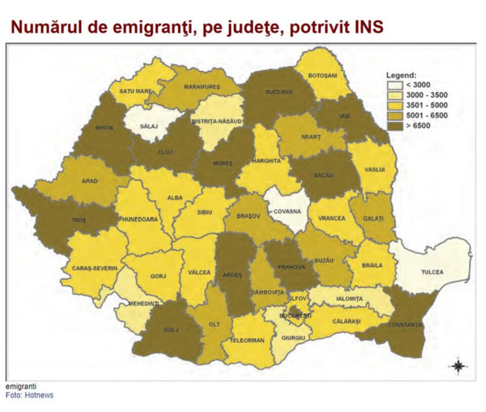 Suceava, în topul emigranților, la nivel național