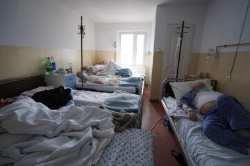 Saloane din secția Covid a Spitalului Vatra Dornei
