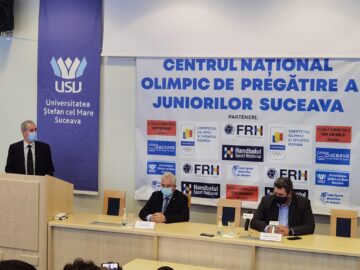 Centrul Național Olimpic de Pregătire a Juniorilor la handbal, oficializat la Suceava, prin vizita președintelui FRH, Alexandru Dedu