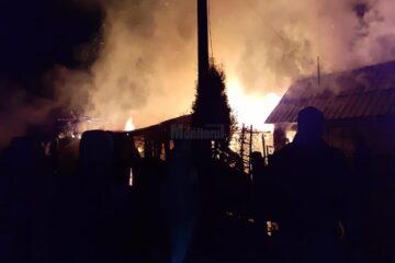 Un incendiu devastator a ars toate construcțiile dintr-o gospodărie