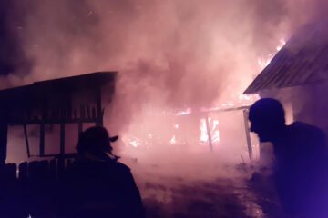 Incendiul a mistuit toate construcțiile din gospodărie
