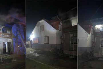 Incendiu puternic la o casă, pornit de la un fier de călcat