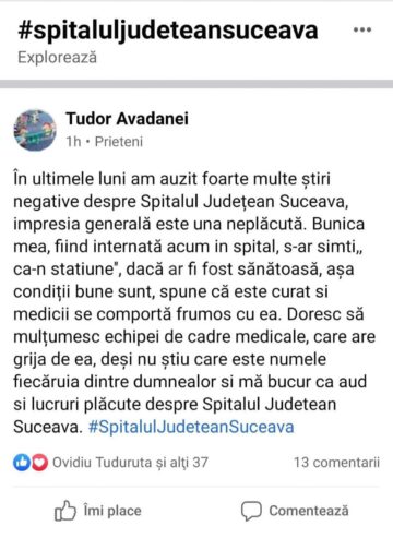 Postari ale pacientilor multumiti