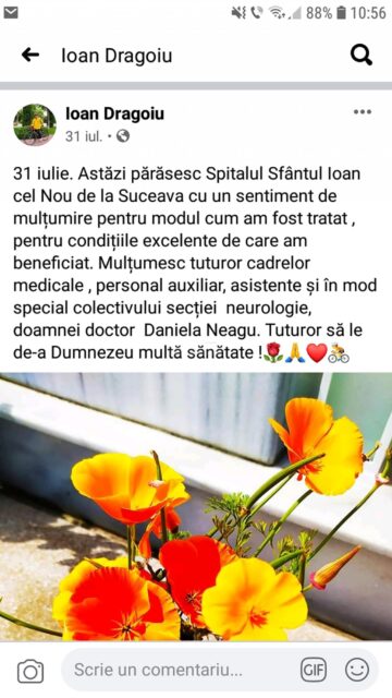 Postari ale pacientilor multumiti