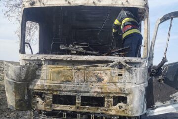 Capul tractor a ars în totalitate