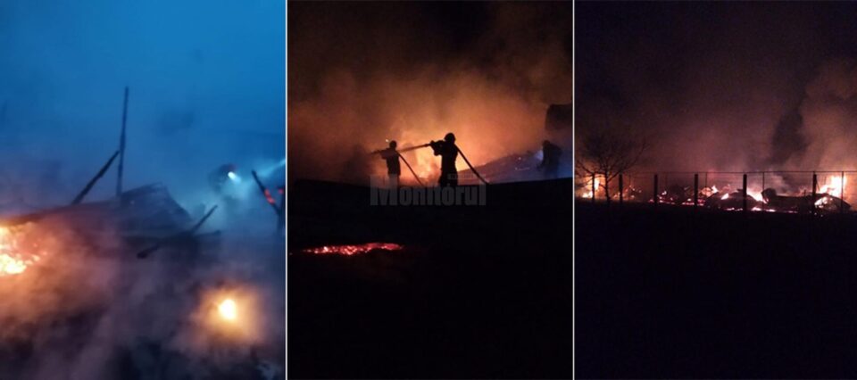 Incendiu devastator la un gater din comuna Bilca