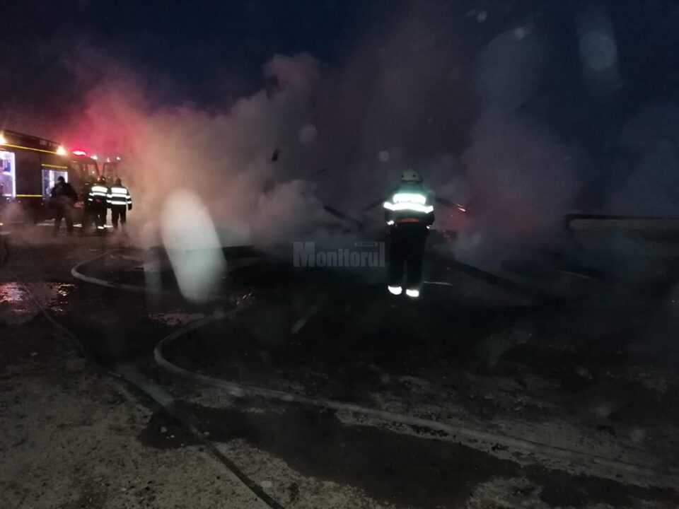 Incendiu devastator la un gater din comuna Bilca