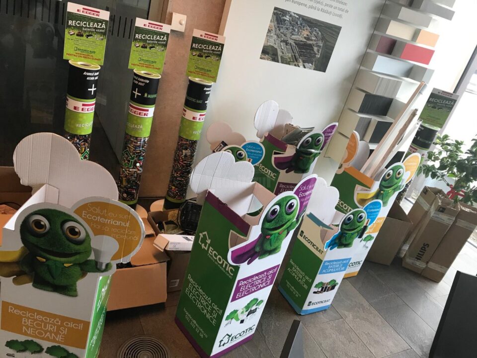 Deșeurile DEEE colectate de angajații EGGER în cadrul campaniei ”EGGER Reciclează”