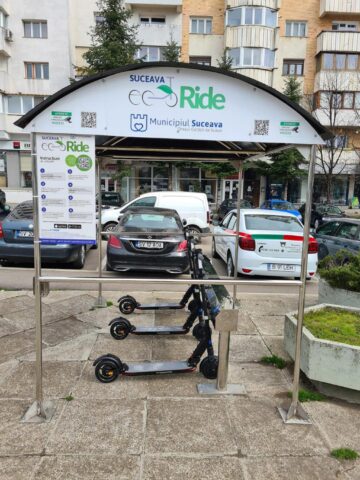 Suceava EcoRide -sistemul de închiriere trotinete electrice a devenit funcțional