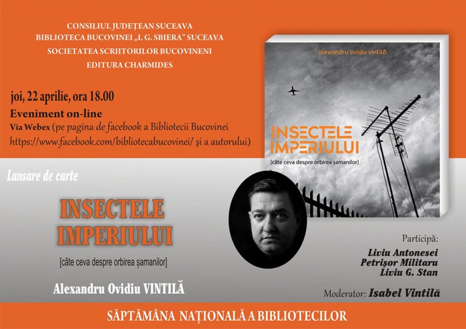 Poetul Alexandru Ovidiu Vintilă își lansează joi, online, cel mai recent volum de poezie Poetul Alexandru Ovidiu Vintilă își lansează joi, online, cel mai recent volum de poezie