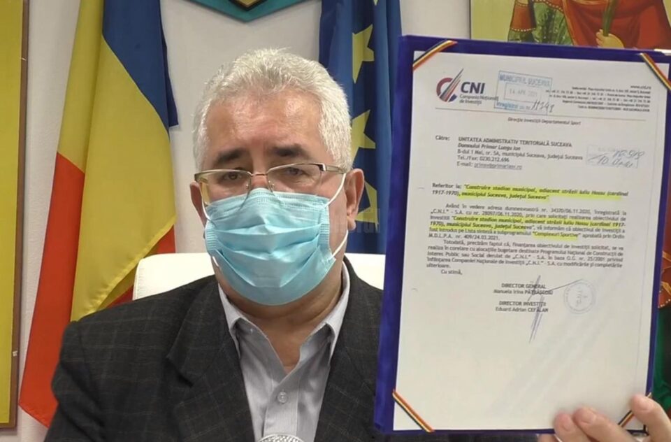 Prima hârtie oficială de la Compania Națională de Investiții legată de construirea unui stadion municipal la Suceava