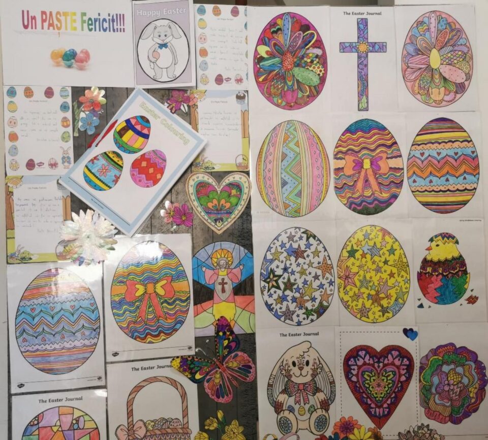 Expoziții de lucrări și desene ale elevilor de la Centrul Școlar Gura Humorului, cu tema „Paștele în Bucovina”