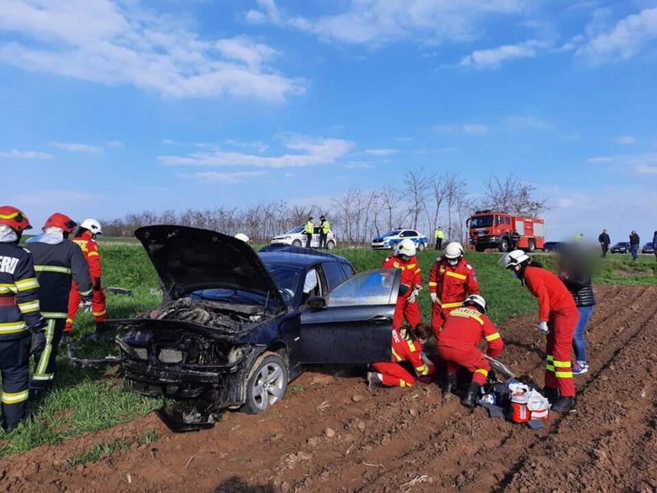 Locul în care a ajuns mașina după impact