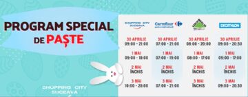 Programul de Paște 2021 în centrele comerciale și supermarketurile din Suceava