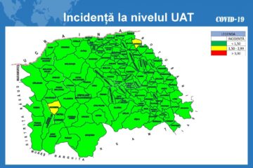 Județul Suceava este verde, cu două excepții - Iacobeni și Grămești, aflate în zona galbenă Covid