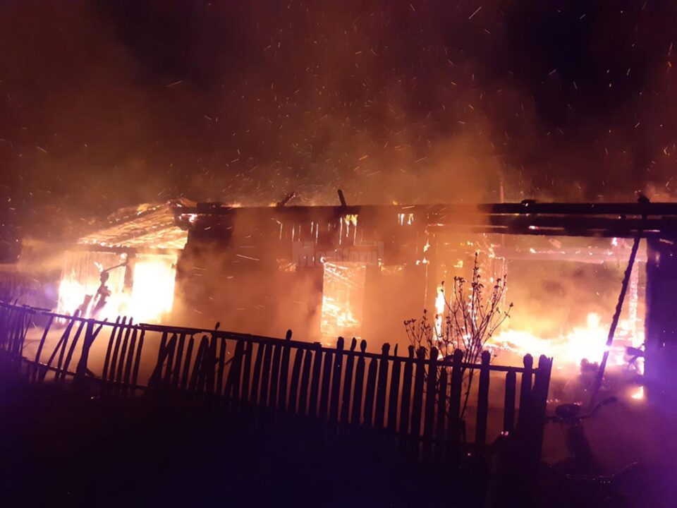 Toate construcțiile dintr-o gospodărie, mistuite de un incendiu devastator