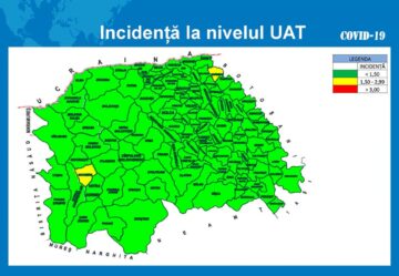 Județul Suceava este verde, cu două excepții - Iacobeni și Grămești, aflate în zona galbenă Covid