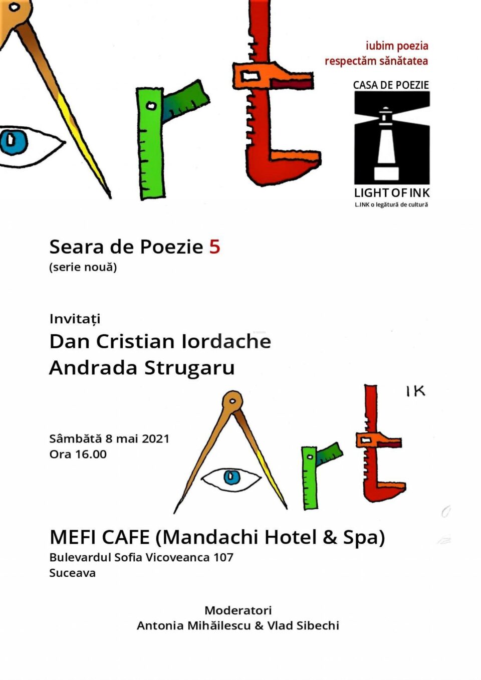 Poetul Dan Cristian Iordache și poeta Andrada Strugaru, invitați la Seara de poezie – serie nouă Poetul Dan Cristian Iordache și poeta Andrada Strugaru, invitați la Seara de poezie – serie nouă