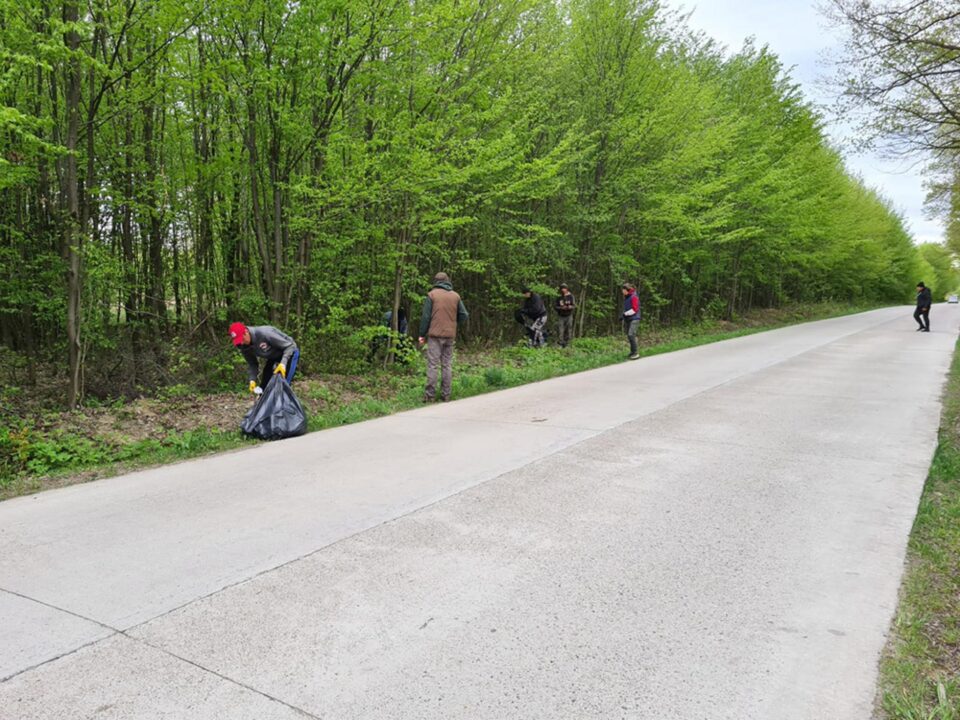 Acțiune de ecologizare în pădurea care străjuiește drumul dintre Adâncata și Fetești Acțiune de ecologizare în pădurea care străjuiește drumul dintre Adâncata și Fetești