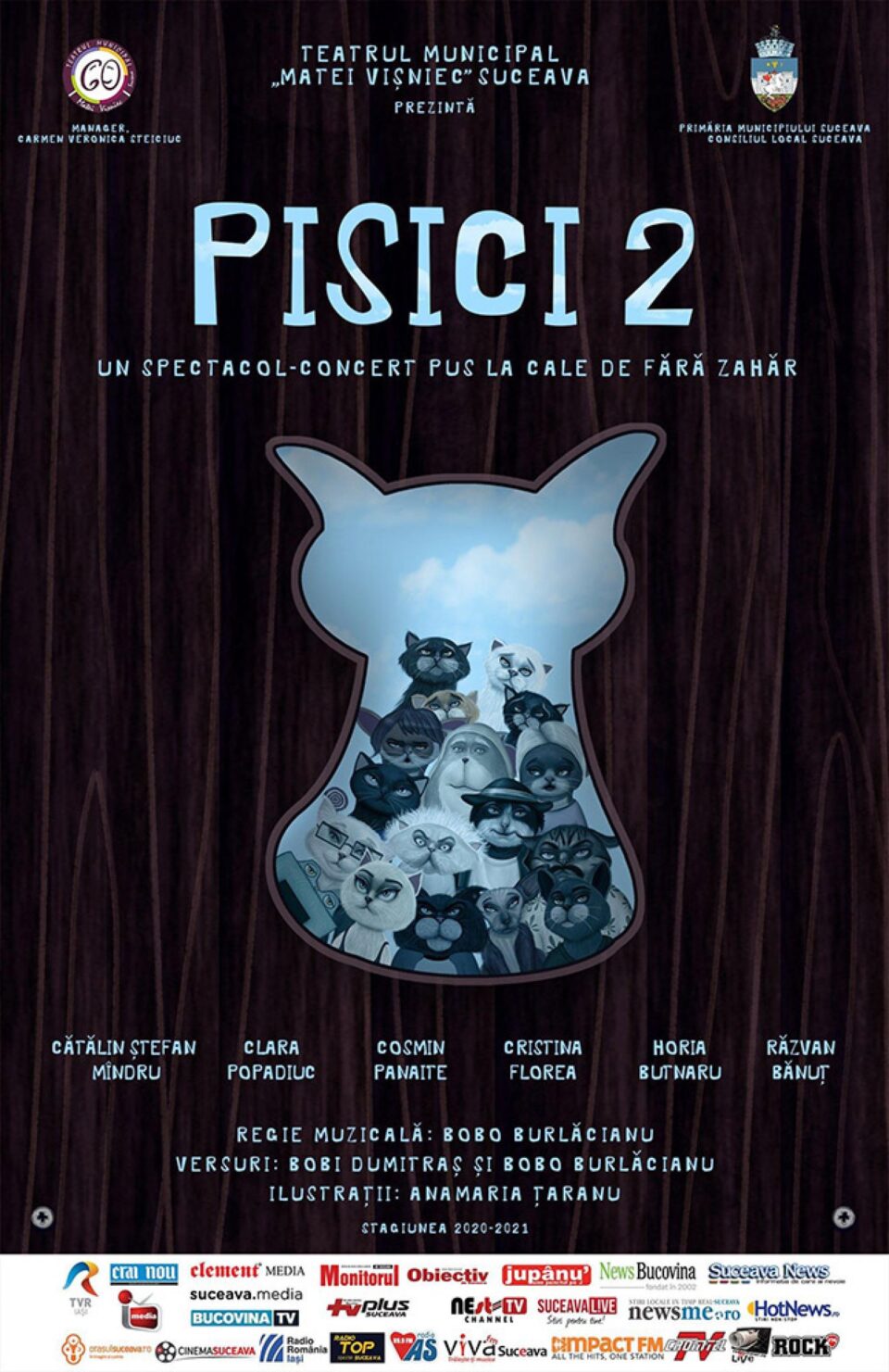 „PiSiCi 2”, spectacol-concert, în premieră, sâmbătă, la Teatrul Municipal „Matei Vișniec” Suceava „PiSiCi 2”, spectacol-concert, în premieră, sâmbătă, la Teatrul Municipal „Matei Vișniec” Suceava